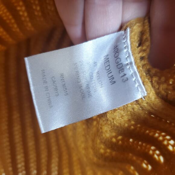 One Grey Day Murphy Pullover in Gold Wool Blend Size M - Picture 9 of 10